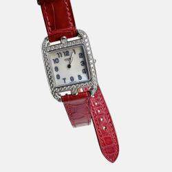 Hermes Steel Large Diamond CAPE COD W043610WW00 Women's Wristwatch 23 mm