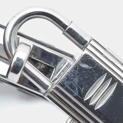 Pre Owned Hermès Mother of Pearl Stainless Steel Alligator Kelly KE1.231 Women's Wristwatch 20 mm