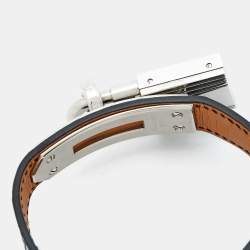 Pre Owned Hermès Mother of Pearl Stainless Steel Alligator Kelly KE1.231 Women's Wristwatch 20 mm