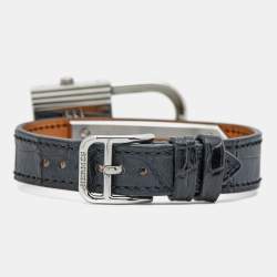 Pre Owned Hermès Mother of Pearl Stainless Steel Alligator Kelly KE1.231 Women's Wristwatch 20 mm