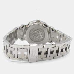 Hermes Pink Stainless Steel Clipper CL4.210 Quartz Women's Wristwatch 24 mm