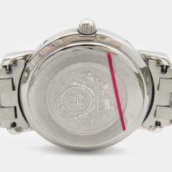 Hermes Beige Yellow Gold Plated Stainless Steel Clipper CL4.220 Quartz Women's Wristwatch 24 mm
