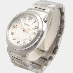 Hermes Silver Stainless Steel Cut  SD1.510 Automatic Women's Wristwatch 36 mm