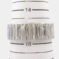 Hermes Silver Stainless Steel Cut  SD1.510 Automatic Women's Wristwatch 36 mm