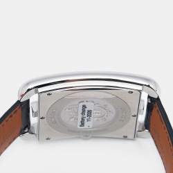 Hermes Silver Stainless Steel Alligator Leather Cape Cod CC1.810 Women's Wristwatch 33 mm
