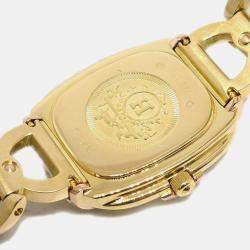 Hermes White 18k Yellow Gold Ruban FA1.272 Quartz Women's Wristwatch 23 mm