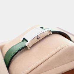 Pre Owned Hermes Heure H Quartz White Stainless Steel Women's Wristwatch 21 mm