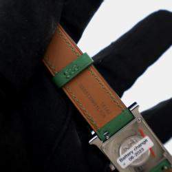 Pre Owned Hermes Heure H Quartz White Stainless Steel Women's Wristwatch 21 mm