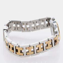 Pre Owned Hermes Clipper CL4.220 Quartz Gold-Plated Stainless Steel Women's Wristwatch 24 mm