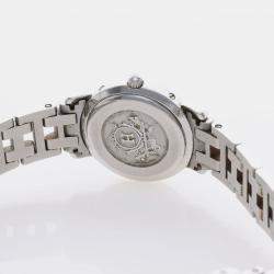 Pre Owned Hermes Clipper CL4.220 Quartz Gold-Plated Stainless Steel Women's Wristwatch 24 mm
