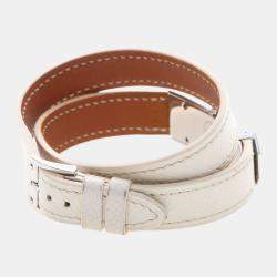 Pre Owned Hermes Kelly 2 KT1.210 Quartz White Stainless Steel Women's Wristwatch 16 mm