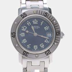 Pre Owned Hermes Clipper CL5.210 Quartz Stainless Steel Women's Wristwatch 28 mm