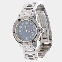 Pre Owned Hermes Clipper CL5.210 Quartz Stainless Steel Women's Wristwatch 28 mm