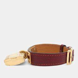 Pre Owned Hermes Kelly Quartz Burgundy Stainless Steel Women's Wristwatch 20 mm