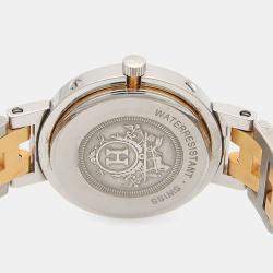 Pre Owned Hermes Clipper Quartz Stainless Steel Women's Wristwatch 24 mm