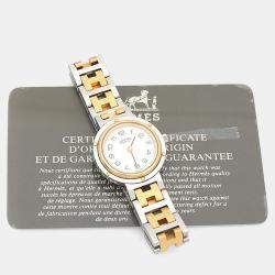 Pre Owned Hermes Clipper Quartz Stainless Steel Women's Wristwatch 24 mm