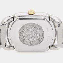 Pre Owned Hermes Rallye RA1.220 Quartz Cream Yellow Gold Plated Stainless Steel Women's Wristwatch 20.5 mm