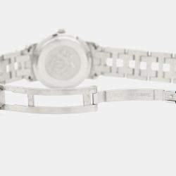 Pre Owned Hermes Clipper CL4.210 Quartz White Stainless Steel Women's Wristwatch 24 mm