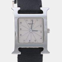 Pre Owned Hermes H Heure HH1.210 Quartz Stainless Steel Women's Wristwatch 21 mm