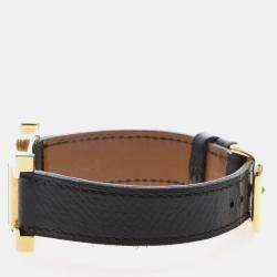 Pre Owned Hermes Heure H HH1.201 Quartz Yellow Gold Plated Stainless Steel Women's Wristwatch 21.5 mm