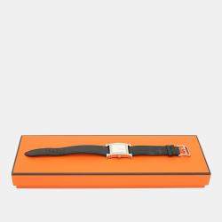 Pre Owned Hermes Heure H HH1.505 Quartz Stainless Steel Womens Wristwatch 26 mm