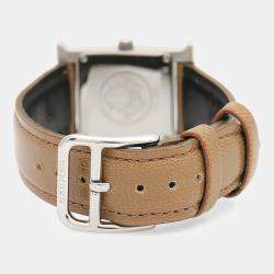 Pre Owned Hermes Heure H HH1.210 Quartz Stainless Steel Womens Wristwatch 21 mm