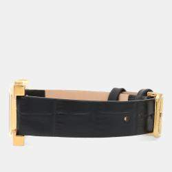 Pre Owned Hermes Heure H HH1.201 Quartz Gold Plated Stainless Steel Womens Wristwatch 21 mm