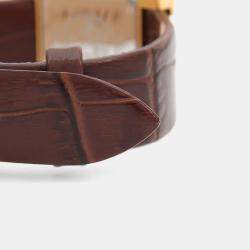 Pre Owned Hermes Heure H HH1.201 Quartz Gold Plated Stainless Steel Womens Wristwatch 21 mm