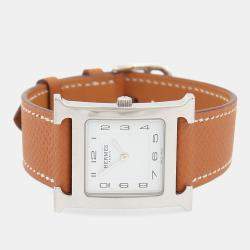 Pre Owned Hermes Heure H HH1.510e Quartz Stainless Steel Men's Wristwatch 26.5 mm