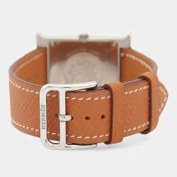 Pre Owned Hermes Heure H HH1.510e Quartz Stainless Steel Men's Wristwatch 26.5 mm