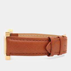 Pre Owned Hermes Heure H HH1.501 Quartz Gold Plated Stainless Steel Men's Wristwatch 26 mm