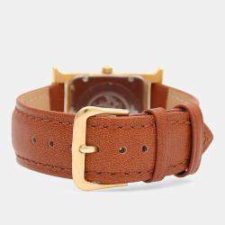 Pre Owned Hermes Heure H HH1.501 Quartz Gold Plated Stainless Steel Men's Wristwatch 26 mm