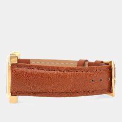 Pre Owned Hermes Heure H HH1.501 Quartz Gold Plated Stainless Steel Men's Wristwatch 26 mm