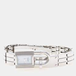 Pre Owned Hermes Kelly KE4.110 Quartz Stainless Steel Womens Wristwatch 16.5 mm