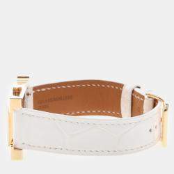 Pre Owned Hermes Heure H HH1.202b Quartz Gold Plated Stainless Steel Women's Wristwatch 21.5 mm