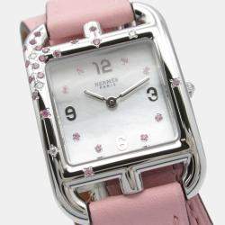 Pre Owned Hermes Cape Cod CC1.233 Quartz White Stainless Steel  Women's Wristwatch 23 mm