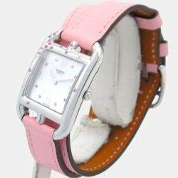 Pre Owned Hermes Cape Cod CC1.233 Quartz White Stainless Steel  Women's Wristwatch 23 mm