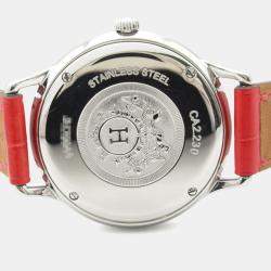 Pre Owned Hermes Slim CA2.230 Quartz Silver Stainless Steel Women's Wristwatch 32 mm