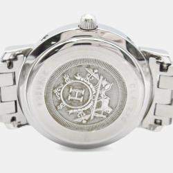Pre Owned Hermes Clipper CL4.230 Quartz Pink Stainless Steel Women's Wristwatch 24 mm