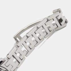 Pre Owned Hermes Clipper CL4.230 Quartz Pink Stainless Steel Women's Wristwatch 24 mm