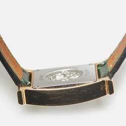 Pre Owned Hermes Heure H HH1.202C Mother Of Pearl DIal Gold Plated Stainless Steel Alligator Leather Women's Wristwatch 21 mm