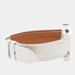 Pre Owned Hermes H Hour HH1.235 Quartz White Diamonds, Stainless Steel Women's Wristwatch 26mm