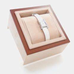 Pre Owned Hermes Heure H Quartz White Stainless Steel Women's Wristwatch 21 mm