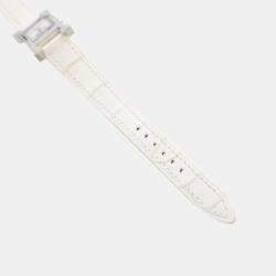 Pre Owned Hermes Heure H Quartz White Stainless Steel Women's Wristwatch 21 mm