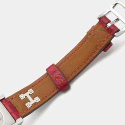 Pre Owned Hermes Medor ME2.131 Quartz Silver Stainless Steel Diamond Women's Wristwatch 17 mm