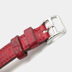Pre Owned Hermes Medor ME2.131 Quartz Silver Stainless Steel Diamond Women's Wristwatch 17 mm