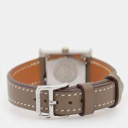 Pre Owned Hermes Heure H HH1.110 Quartz Stainless Steel Women's Wristwatch 17.5 mm