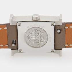 Pre Owned Hermes Heure H HH1.110 Quartz Stainless Steel Women's Wristwatch 17.5 mm