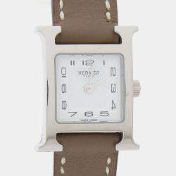 Pre Owned Hermes Heure H HH1.110 Quartz Stainless Steel Women's Wristwatch 17.5 mm