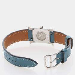 Pre Owned Hermes H Hour HH1.210 Quartz Stainless Steel Women's Wristwatch 21.5 mm